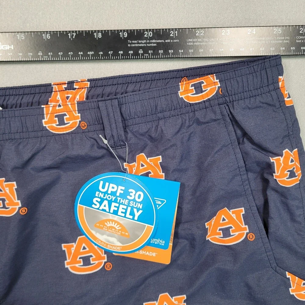 Columbia Auburn Tigers PFG Backcast III Water Shorts Navy Mens‎ 4X NEW